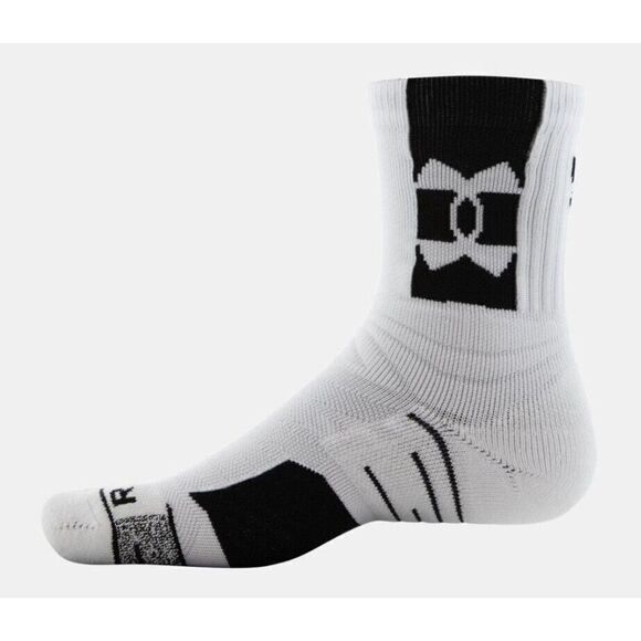 Under Armour 1375676 100 Mens 8.5-13 White Project Rock Playmaker Mid-Crew Socks - Picture 5 of 6